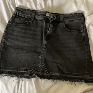 Black Denim Skirt
